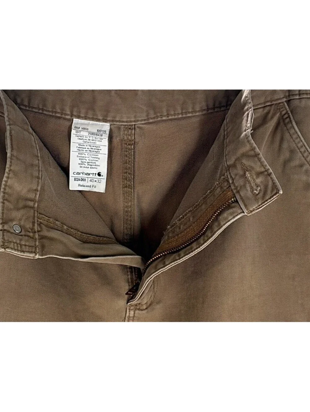 2010s Carhartt Carpenter Pants Faded Distressed Workwear